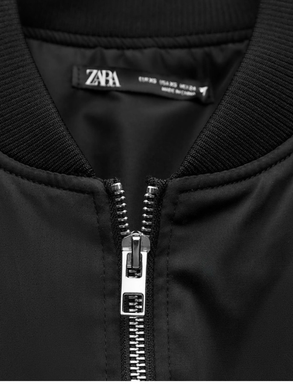 ZARA Black Bomber Jacket Dress - Picture 6 of 11